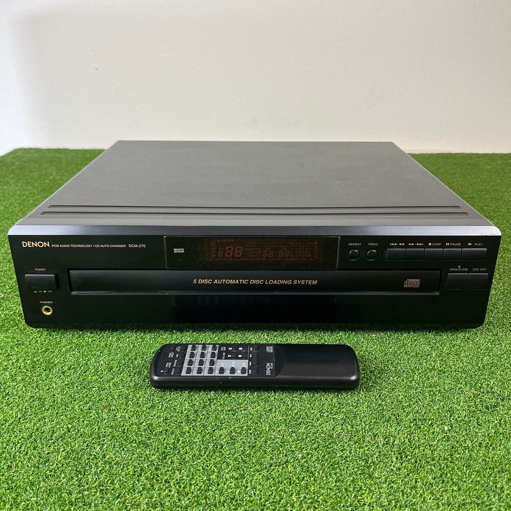 Denon DCM-270 5 Disc CD Changer Player w/ Original Remote Tested Working